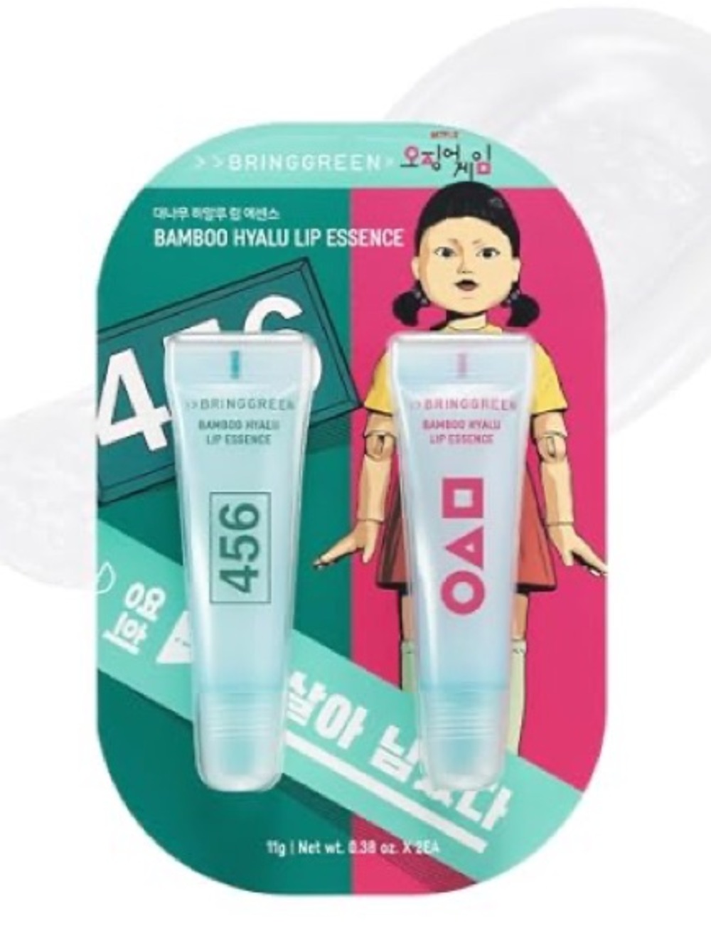 Netflix Bamboo Hyalu Lip Essence Duo - Teal & Pink